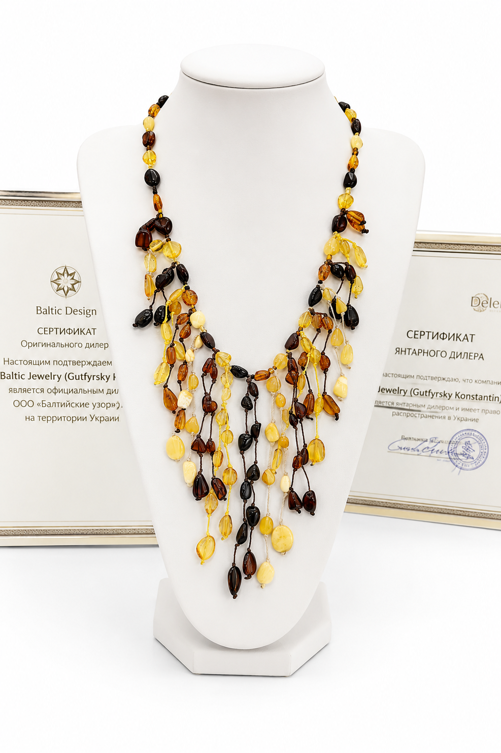 Amber Cascade Necklace