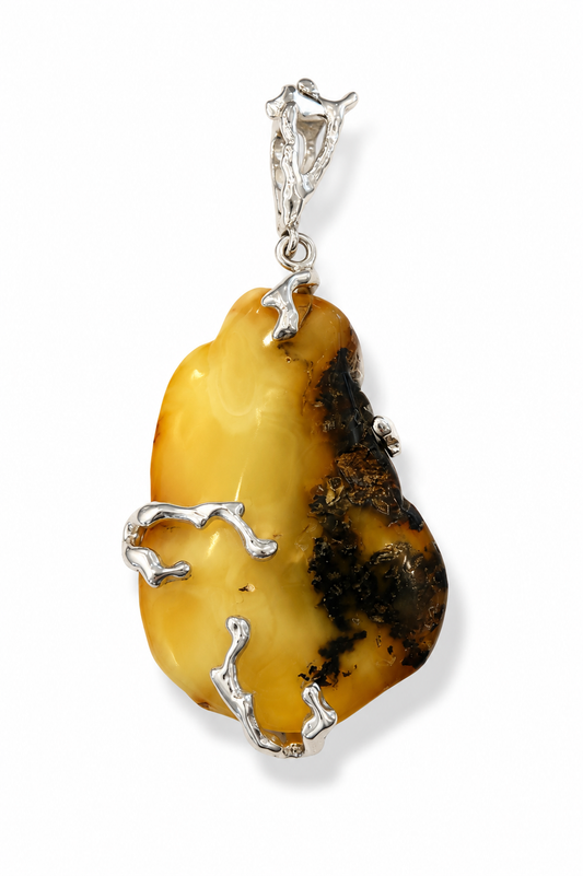 One-of-a-Kind Reversible Baltic Amber Pendant