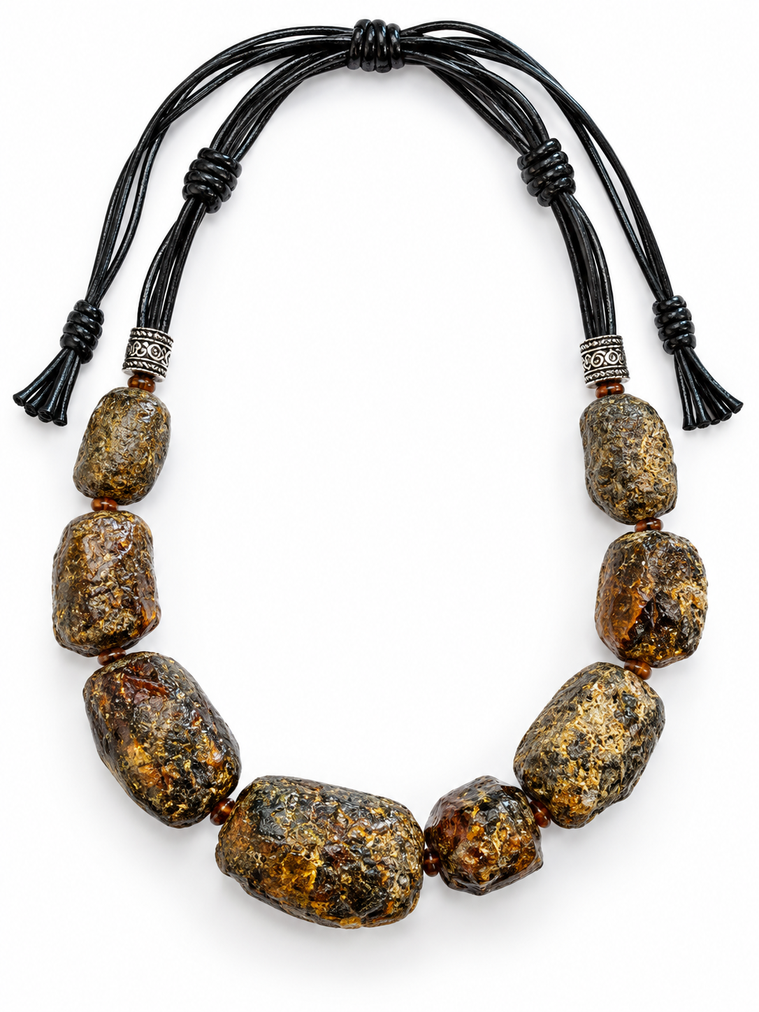 Volcano Collection – Natural Baltic Amber Statement Necklace