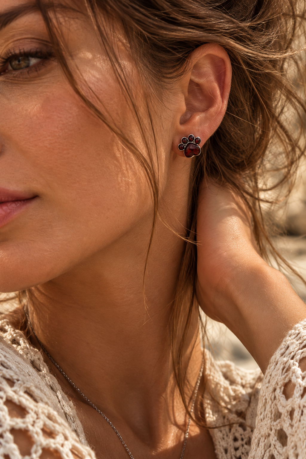 Amber Paw Earrings