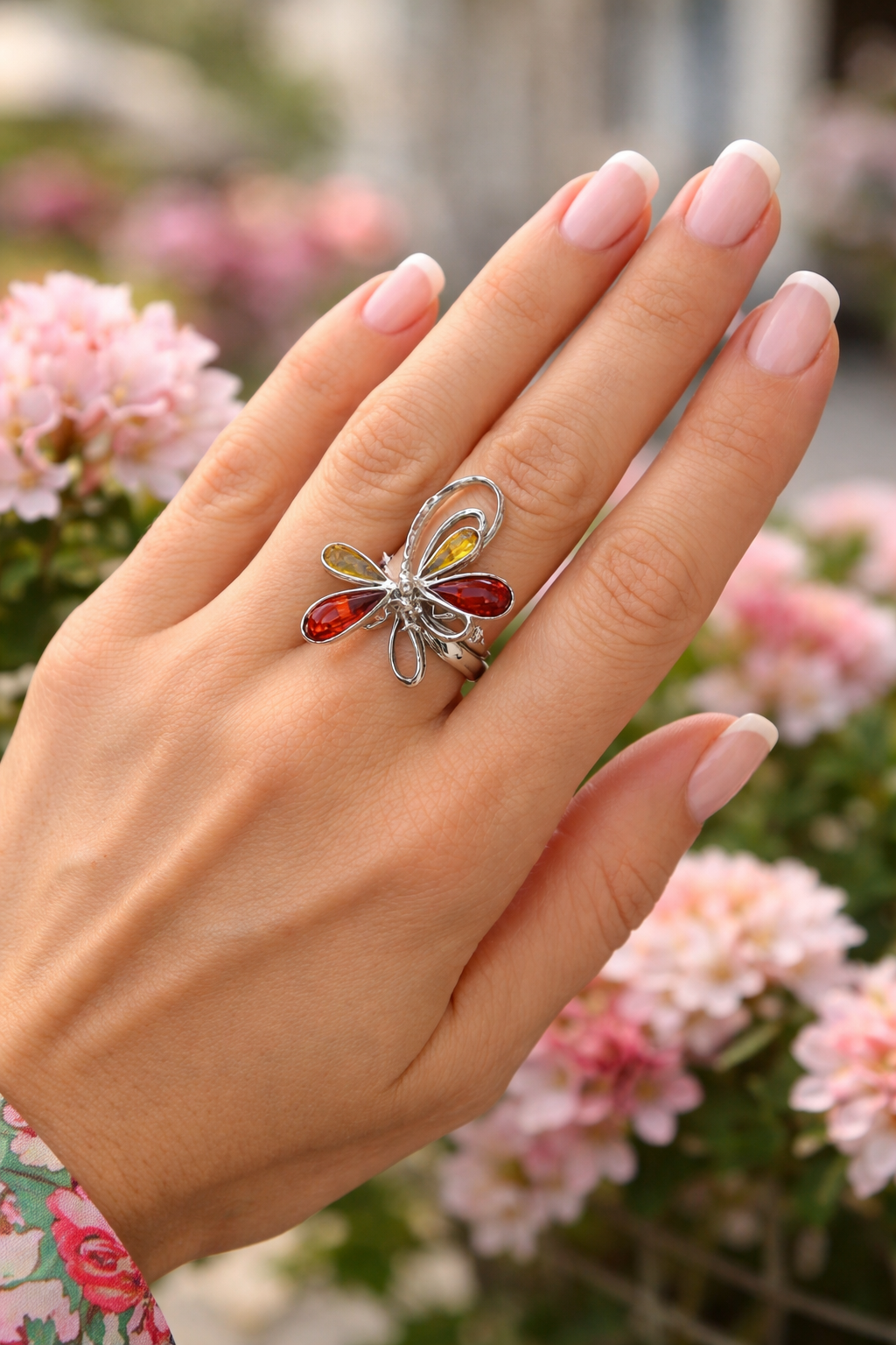 Amber Dragonfly Set – Baltic Amber | Gold-Plated Sterling Silver