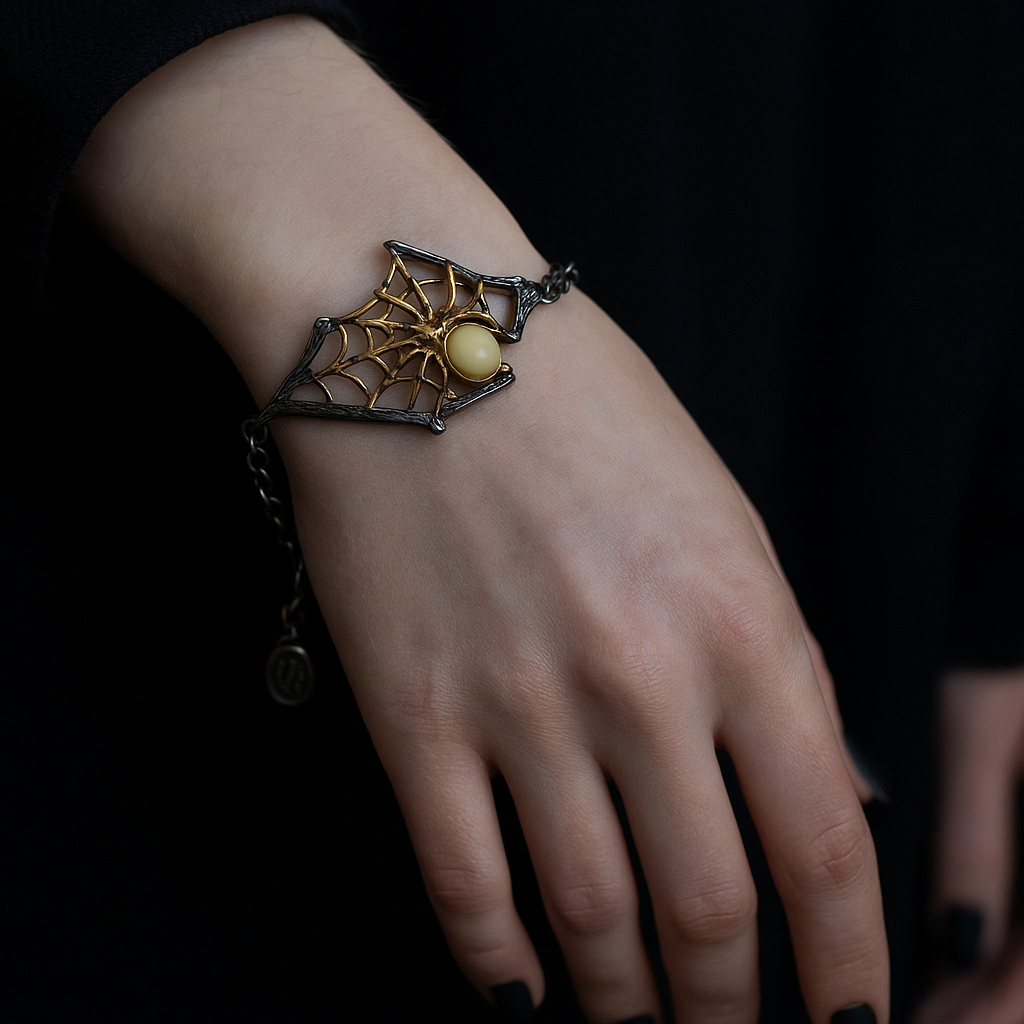 Amber Spider Bracelet