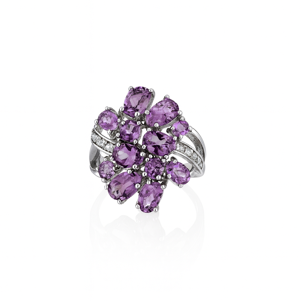 Amethyst Bloom Set – Sterling Silver & Natural Amethyst Jewelry