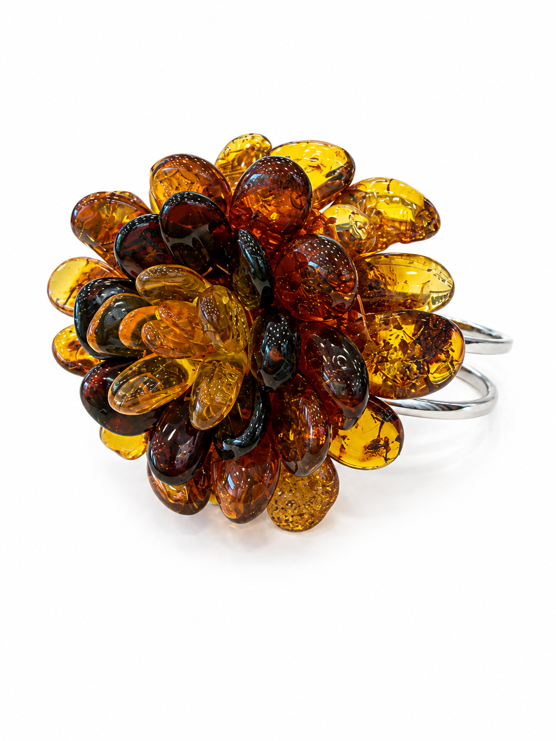 Peony Collection – Natural Baltic Amber Statement Bracelet