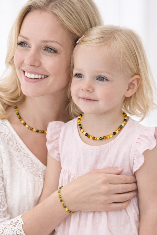 סט שרשראות אם ובת עם ענבר בלטי