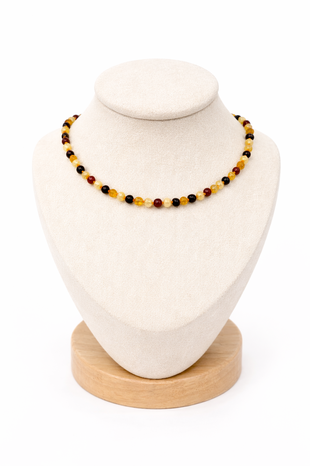 שרשרת תינוקות מעמבר בלטית – ענבר גולמי טבעי, חרוזים קשורים