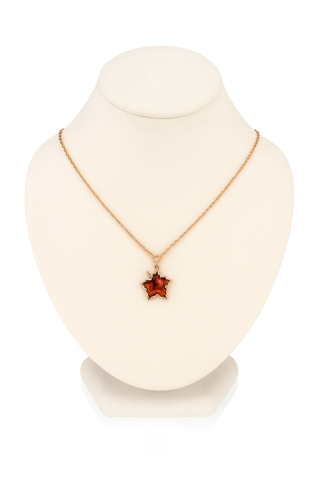 Amber Maple Pendant with Chain — Collection “Maple”