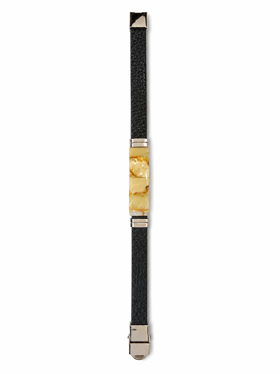 Men's Baltic Amber Steel Bracelet – Baltic Gentleman Ivory