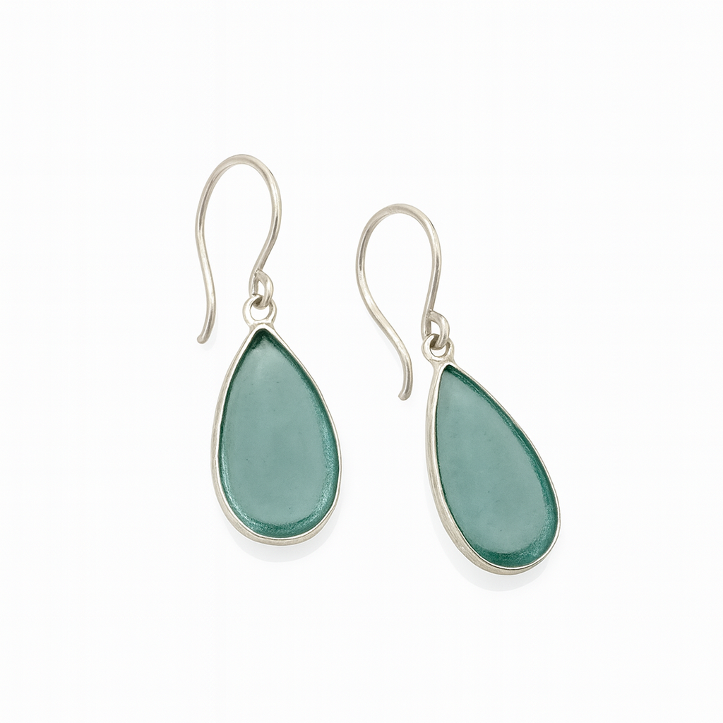Sea Whisper Roman Glass & Pearl Earrings