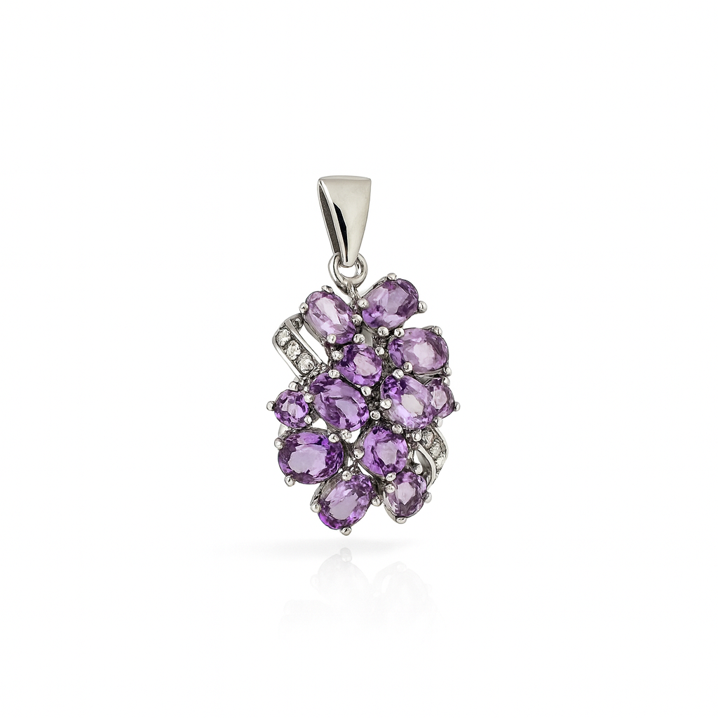 Amethyst Bloom Set – Sterling Silver & Natural Amethyst Jewelry