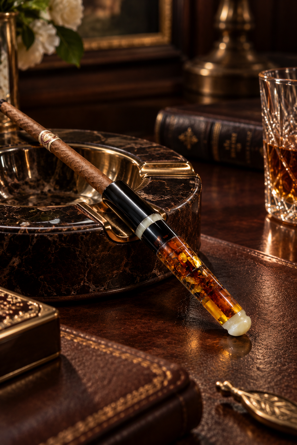 Handmade Baltic Amber Cigar Holder