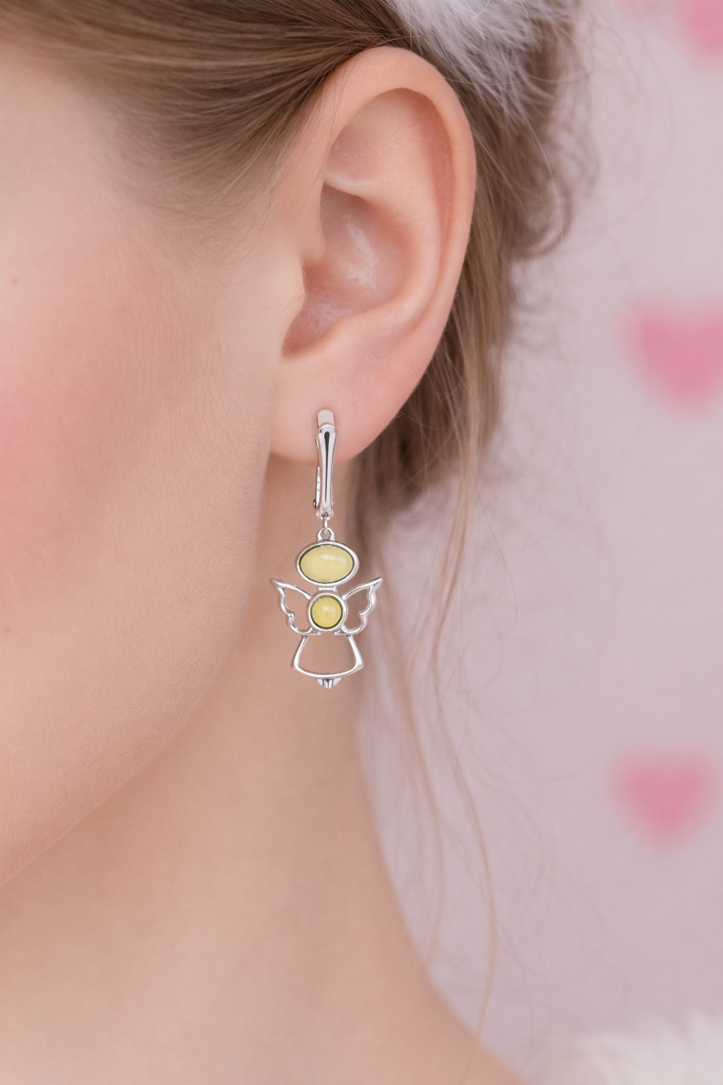 עגילי לחישה של מלאך זהב