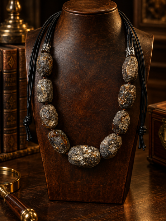 Volcano Collection – Natural Baltic Amber Statement Necklace
