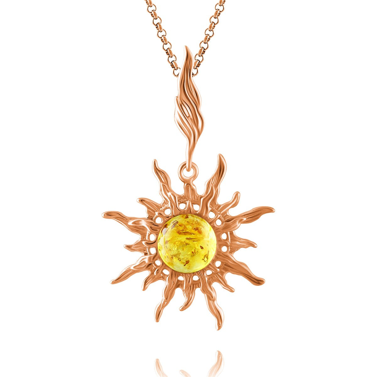 Amber Sunburst Pendant