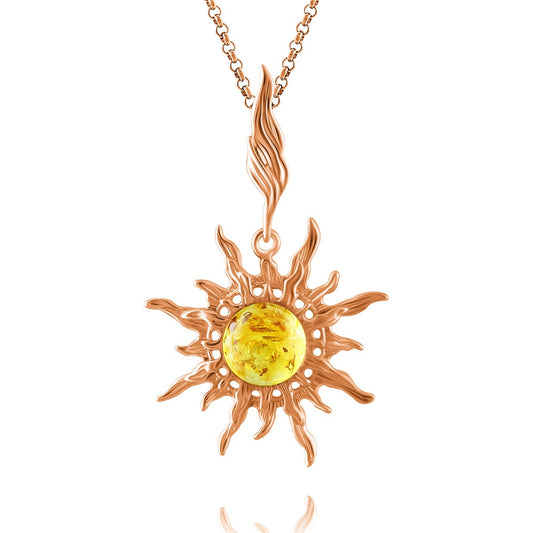 Amber Sunburst Pendant